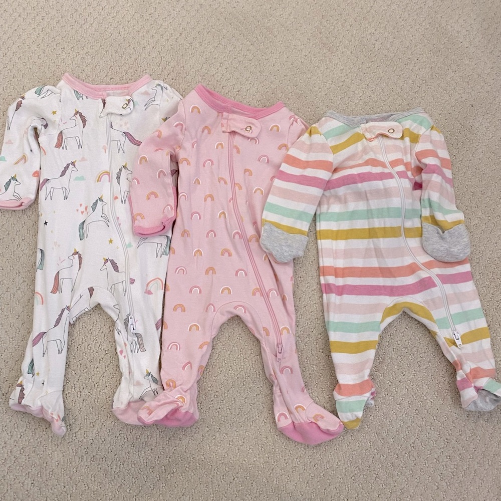 Set of 3!!!! Cloud Island Newborn sleepers.